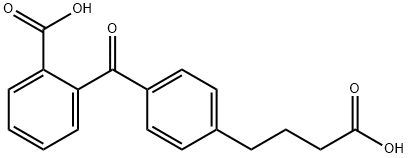 4-[4-(2-羧基苯甲酰)苯基]丁酸, 80866-86-0, 结构式