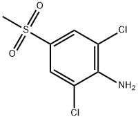 2,6-ジクロロ-4-(メチルスルホニル)ベンゼンアミン 化学構造式