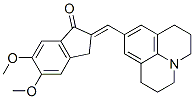 2,3-ジヒドロ-5,6-ジメトキシ-2-[[(2,3,6,7-テトラヒドロ-1H,5H-ベンゾ[ij]キノリジン)-9-イル]メチレン]-1H-インデン-1-オン 化学構造式