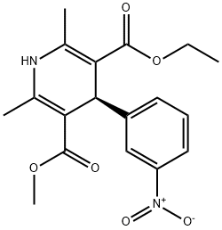 (-)-Nitrendipine Structure