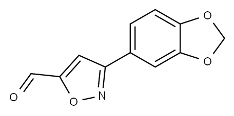 3-苯并[1,3]二氧戊环-5-基-异噁唑-5-甲醛,808739-26-6,结构式