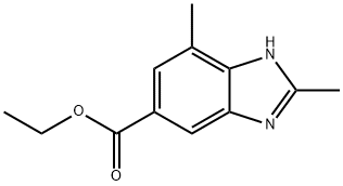 1H-Benzimidazole-5-carboxylicacid,2,7-dimethyl-,ethylester(9CI) 化学構造式
