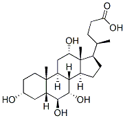 (3a,5b,6b,7a,12a)-3,6,7,12-tetrahydroxy-Cholan-24-oic acid Struktur