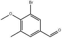 Benzaldehyde, 3-bromo-4-methoxy-5-methyl- (9CI) Structure