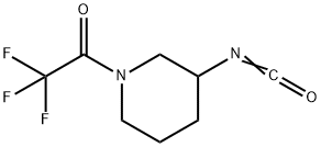 N-(トリフルオロアセチル)ピペリジン-3-イソシアン酸 化学構造式