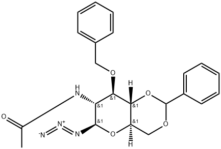 2-アセトアミド-3-O-ベンジル-4,6-O-ベンジリデン-2-デオキシ-β-D-グルコピラノシル アジド