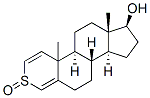 17 beta-hydroxy-10-methylthioestra-1,4-dien-3-one Struktur