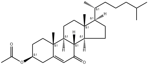 7-オキソコレスタ-5-エン-3β-オールアセタート 化学構造式