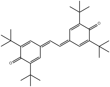 3,3',5,5'-テトラ-tert-ブチル-4,4'-スチルベンキノン 化学構造式