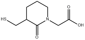 3-(mercaptomethyl)-2-oxo-1-piperidineacetic acid Structure
