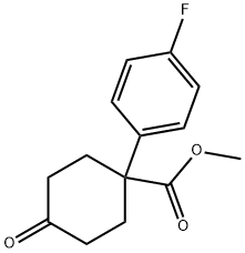 Methyl 1-(4-fluorophenyl)-4-oxocyclohexane-1-carboxylate Struktur