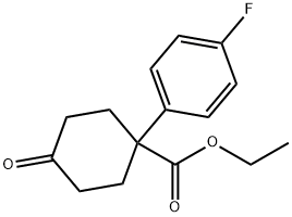 ethyl 1-(4-fluorophenyl)-4-oxocyclohexanecarboxylate Struktur