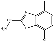 7-CHLORO-2-HYDRAZINO-4-METHYL-1,3-BENZOTHIAZOLE, 80945-76-2, 结构式