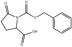 5-オキソ-1,2-ピロリジンジカルボン酸水素1-フェニルメチル 化学構造式