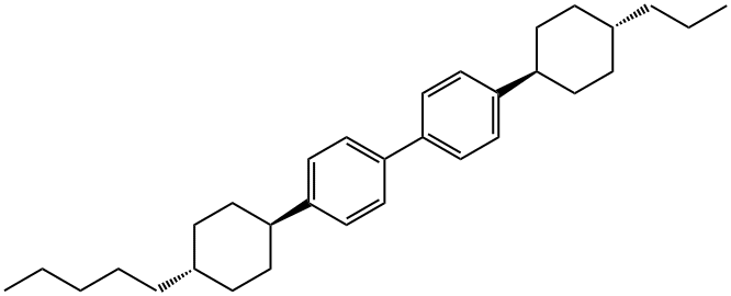 [trans(trans)]-4-(4-pentylcyclohexyl)-4'-(4-propylcyclohexyl)biphenyl Struktur