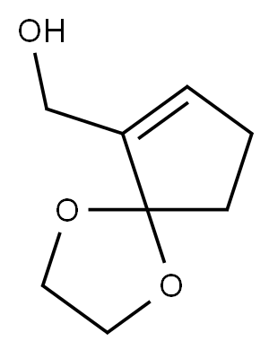 2-Hydroxymethyl-2-cyclopentenoneethyleneketal 结构式