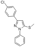 3-(4-CHLOROPHENYL)-5-METHYLTHIO-1-PHENYL-1H-PYRAZOLE Structure