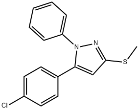 5-(4-CHLOROPHENYL)-3-METHYLTHIO-1-PHENYL-1H-PYRAZOLE Structure