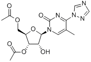 1-(3,5-DI-O-ACETYL-BETA-D-RIBOFURANOSYL)-4-(1,2,4-TRIAZOL-L-YL)-5-METHYLPYRMIDIN-2-ONE Struktur