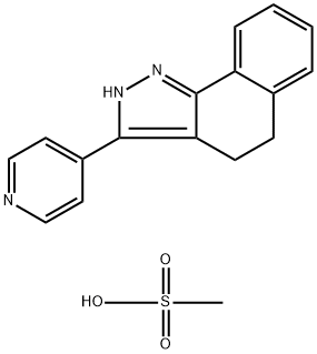 4 5-DIHYDRO-3-(4-PYRIDINYL)-2H-BENZ(G)-INDAZOLE METHANESULFONATE Structure