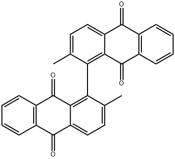 2,2'-二甲基-[1,1'-联蒽]-9,9',10,10'-四酮 结构式
