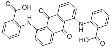 2,2'-[(9,10-dihydro-9,10-dioxo-1,5-anthrylene)diimino]bisbenzoic acid  Structure