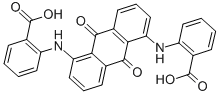 2,2'-[(9,10-dihydro-9,10-dioxo-1,5-anthrylene)diimino]bisbenzoic acid Structure