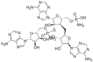 adenylyl (2'-5')-adenylyl-(2'-5')adenosine bis-phosphoramidate Structure