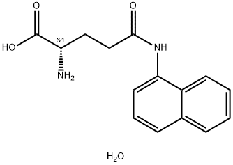 N-(Γ-L-グルタミル)-Α-ナフチルアミド一水和物 化学構造式