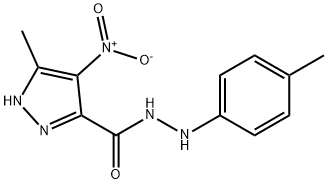 5-Methyl-4-nitro-1H-pyrazole-3-carboxylic acid 2-(4-methylphenyl)hydra zide Structure