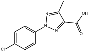 2-(4-氯苯基)-5-甲基-2H-1,2,3-三唑-4-羧酸 结构式