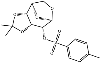 1,6-アンヒドロ-3-O,4-O-(1-メチルエチリデン)-β-D-ガラクトピラノース2-(4-メチルベンゼンスルホナート) 化学構造式