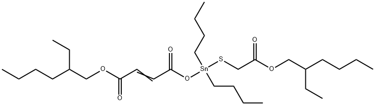 2-ethylhexyl 4,4-dibutyl-12-ethyl-6,9-dioxo-5,10-dioxa-3-thia-4-stannahexadec-7-enoate  Structure