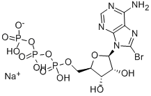 8-ブロモアデノシン5′-三リン酸 ナトリウム塩 化学構造式