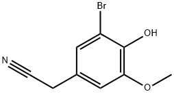 3-BROMO-4-HYDROXY-5-METHOXYPHENYLACETONITRILE Structure