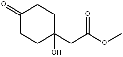 4-ヒドロキシ-4-(メトキシカルボニルメチル)シクロヘキサノン 化学構造式