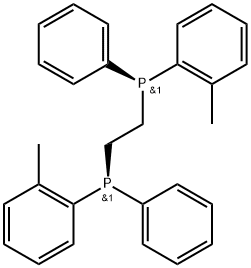 (S,S)-1,2-Bis[(o-tolyl)(phenylphosphino)]ethane,  (S,S)-1,2-Ethanediylbis[(2-methylphenyl)phenylphosphine] Structure