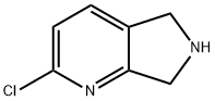 2-クロロ-6,7-ジヒドロ-5H-ピロロ[3,4-B]ピリジン 化学構造式