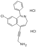 3-(8-Chloro-1-phenyl-3H-2-benzazepin-5-yl)-2-propyn-1-amine dihydrochl oride 结构式