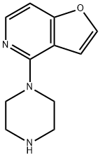 4-哌嗪-1-基-呋喃并吡啶 结构式