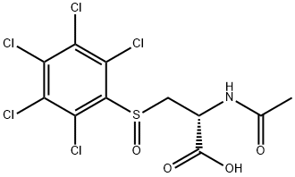 (2R)-2-acetamido-3-(2,3,4,5,6-pentachlorophenyl)sulfinyl-propanoic aci d 结构式