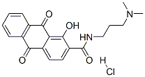2-Anthracenecarboxamide, N-(3-(dimethylamino)propyl)-9,10-dihydro-1-hy droxy-9,10-dioxo-, monohydrochloride Structure