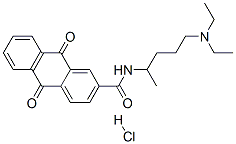 2-Anthracenecarboxamide, N-(4-(diethylamino)-1-methylbutyl)-9,10-dihyd ro-9,10-dioxo-, monohydrochloride Structure