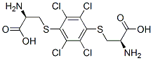 (2R)-2-amino-3-[4-[(2R)-2-amino-2-carboxy-ethyl]sulfanyl-2,3,5,6-tetra chloro-phenyl]sulfanyl-propanoic acid,81100-03-0,结构式
