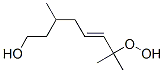 3,7-Dimethyl-7-(hydroperoxy)-5-octene-1-ol Struktur