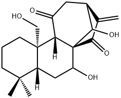 (7α,14R)-7,14,20-トリヒドロキシカウラ-16-エン-11,15-ジオン 化学構造式