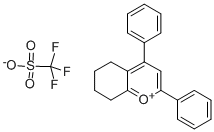 2,4-DIPHENYL-5,6,7,8-TETRAHYDROCHROMENYLIUM TRIFLUOROMETHANESULPHONATE,81128-01-0,结构式