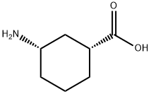 (1R,3S)-3-アミノシクロヘキサンカルボン酸 化学構造式