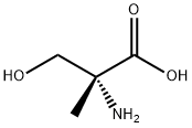 (R)-2-アミノ-3-ヒドロキシ-2-メチルプロパン酸 化学構造式