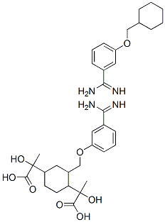 1,4-Bis(3,3'-amidinophenoxymethyl)cyclohexane dilactate,81142-50-9,结构式